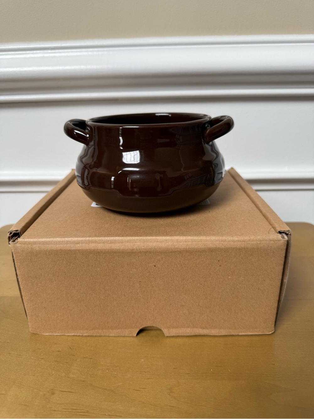 Longaberger Chocolate Woven Traditions Small Soup Tureen